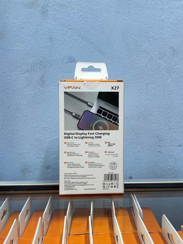 vfan 30w  usb c to lightning cable